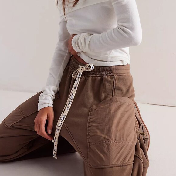 We The Free Jet Set Knit Pull-On Pants Color: Brown Bear - Picture 4 of 4